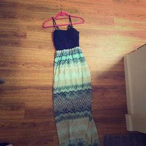 Beautiful tribal pattern maxi dress
